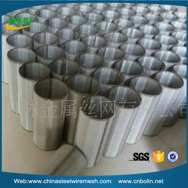 Customize 1 2 5 micron stainless steel sintered metal filter / sintered filter cartridge