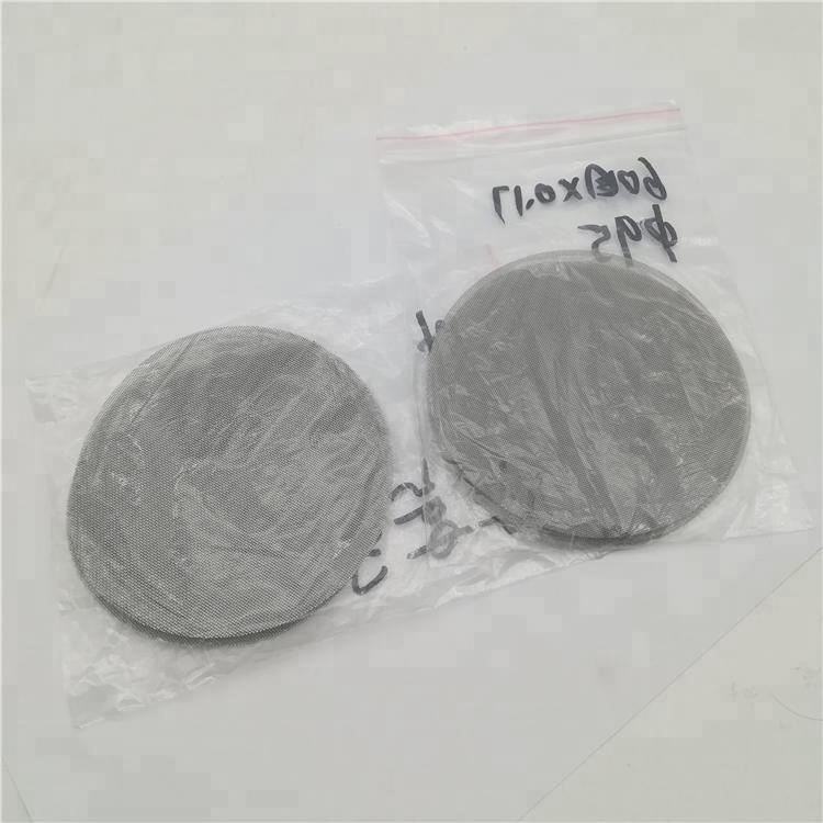 Stainless Steel Disc Liquid Filter Weave Wire Mesh 304/316 Hookah Filter Screen In Kenya