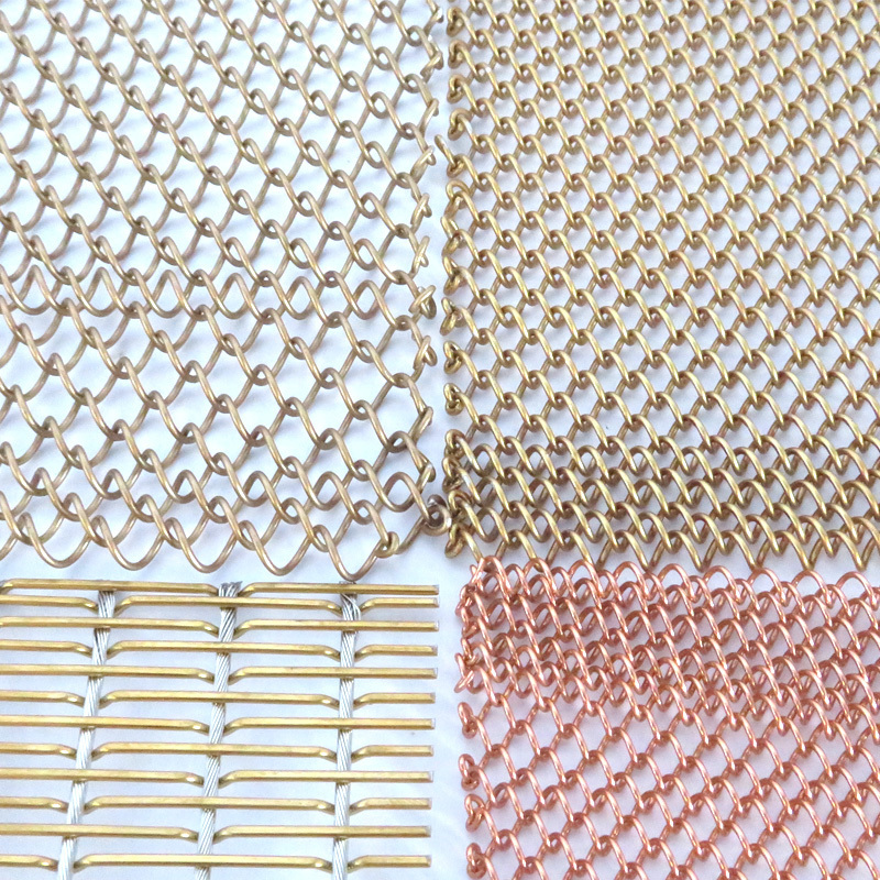 Brass Metal Mesh Curtain Fabrics Chain Mail Ring Mesh Curtain For Dividers