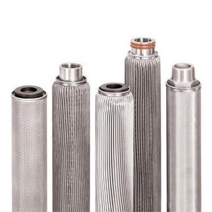 10 20 30 40 inch customized size stainless steel pleated filter cartridge sintered metal candle filter