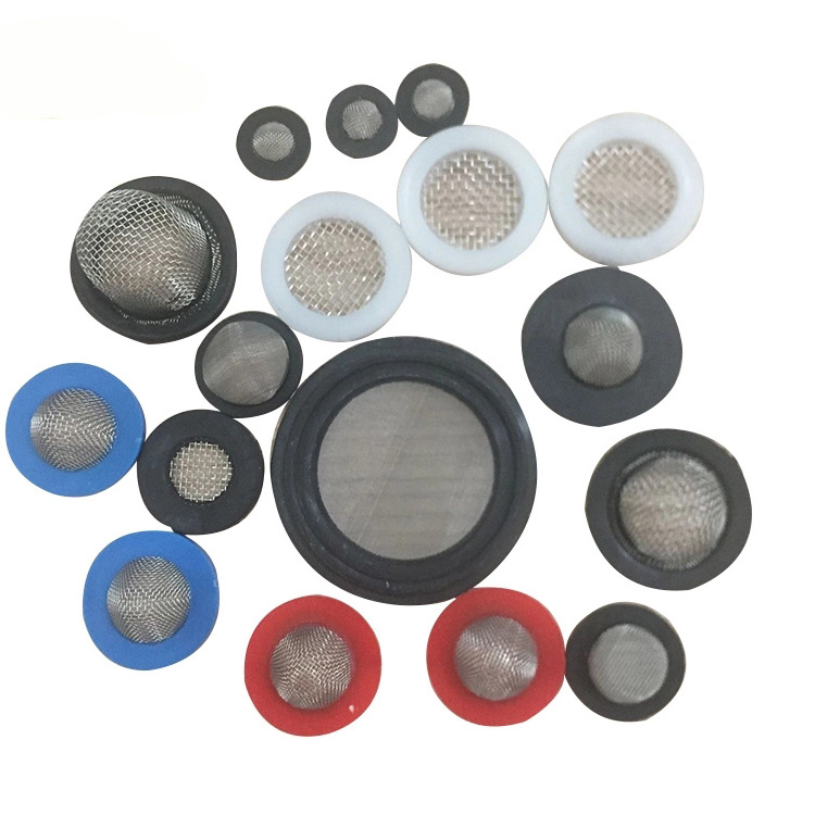 rubber edge stainless steel pressure hose filter cap garden washer filter mesh