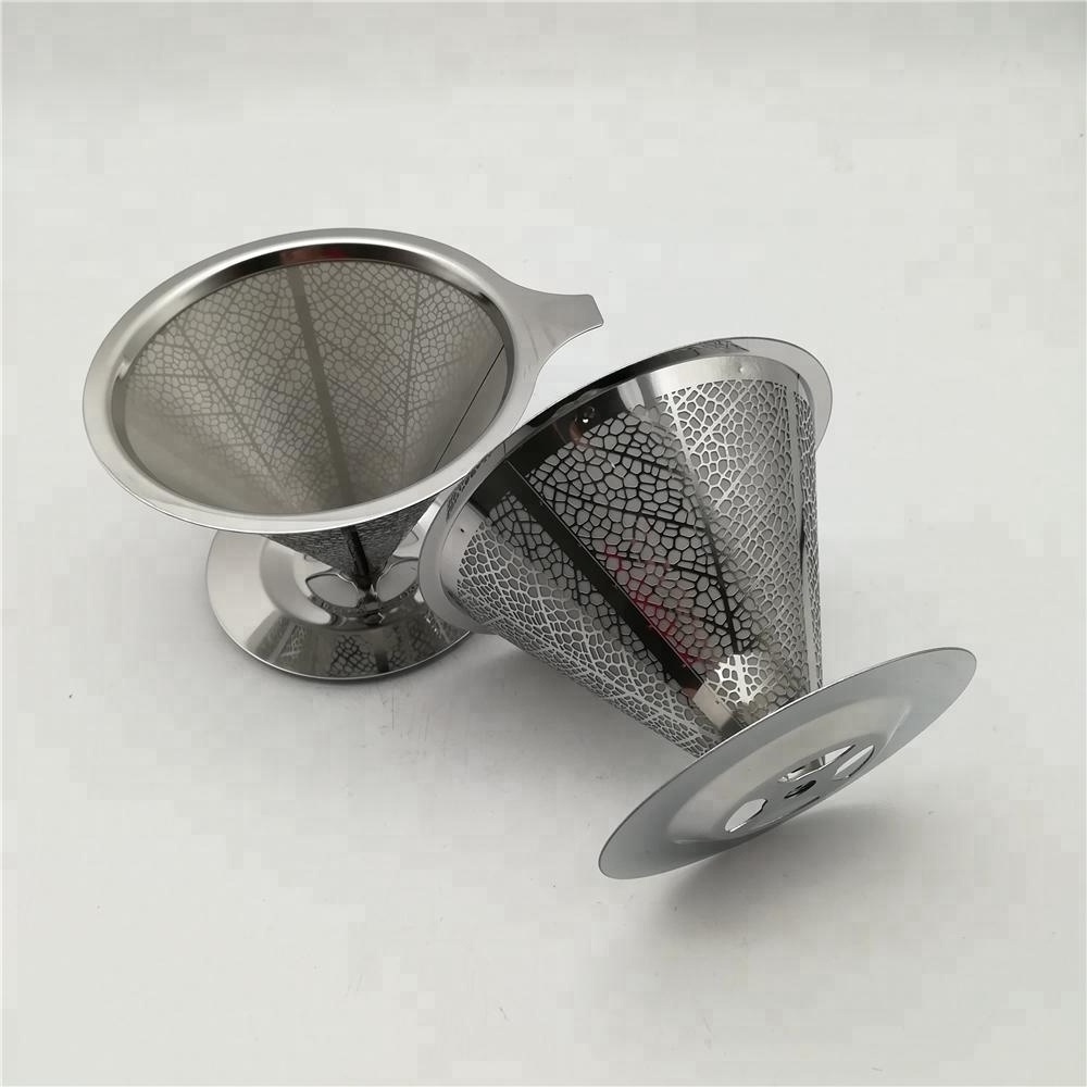 Reusable Coffee Making Tools Stainless Steel Coffee Dripper Coffee Filter