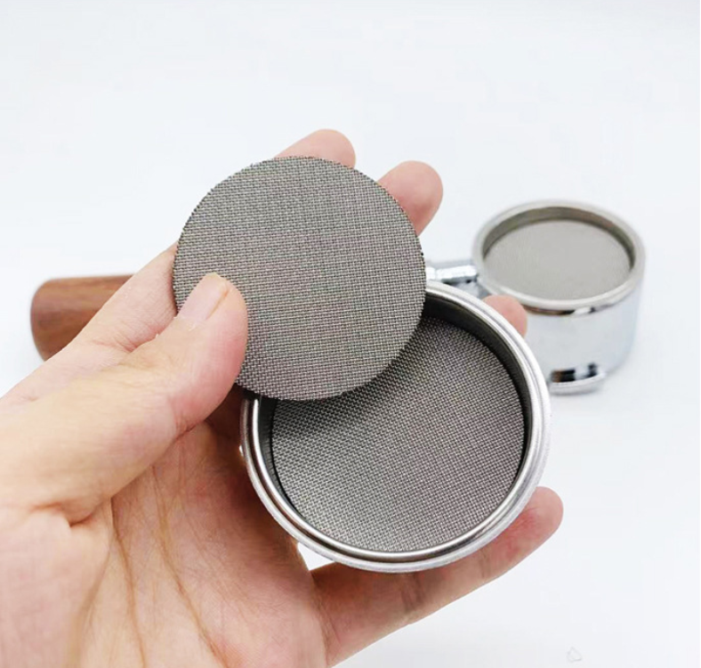 58.5 mm coffee filter disc stainless steel sintered mesh coffee filter disc for espresso