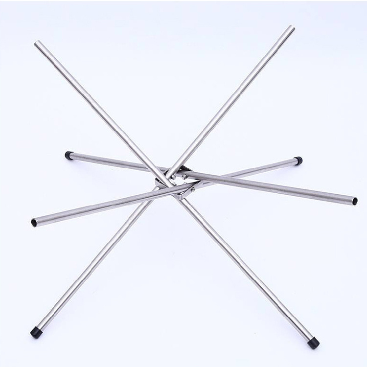 Camping Accessories Outdoor Wood Burning Stand Stainless Steel Mesh Folding Portable Fire Pit