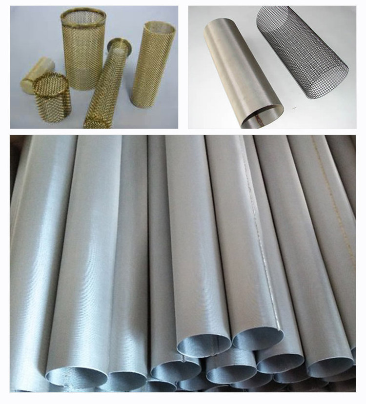 100 300 500 750 Micron Stainless Steel Wire Mesh Tube Filter Cylinder