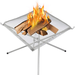 Patio Backyard Camping Portable Folding Fire Pit Outdoor Classic Wood Burning Steel Fire Bowl with 3 Foldable Legs