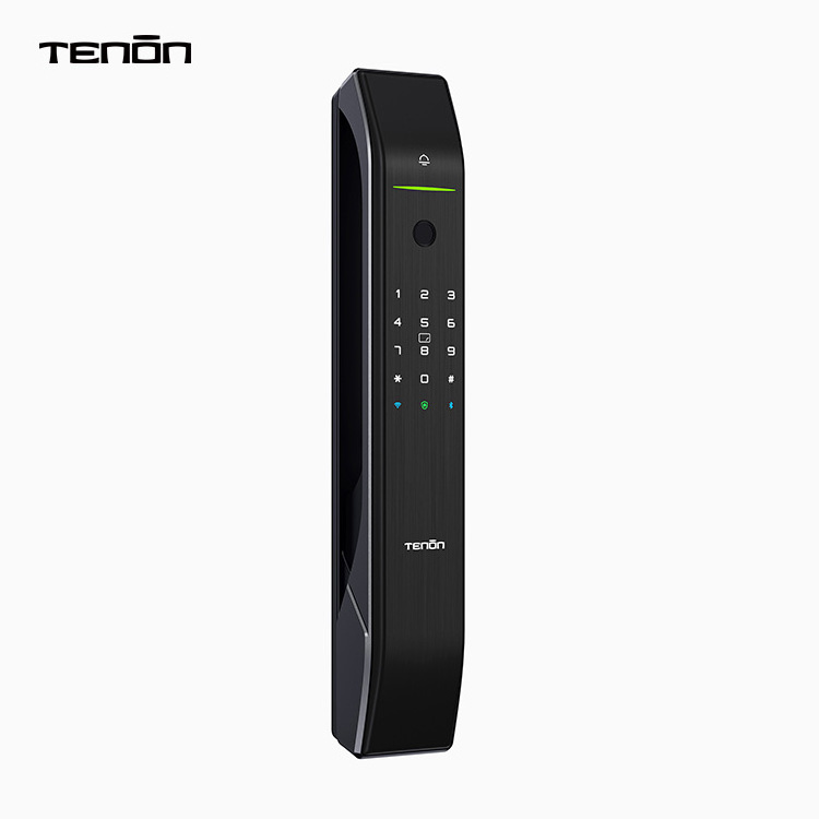 Tenon A7 Electronic Tuya Digit Door Lock Full Automatic Biometric Fingerprint Smart Door Lock Push Pull