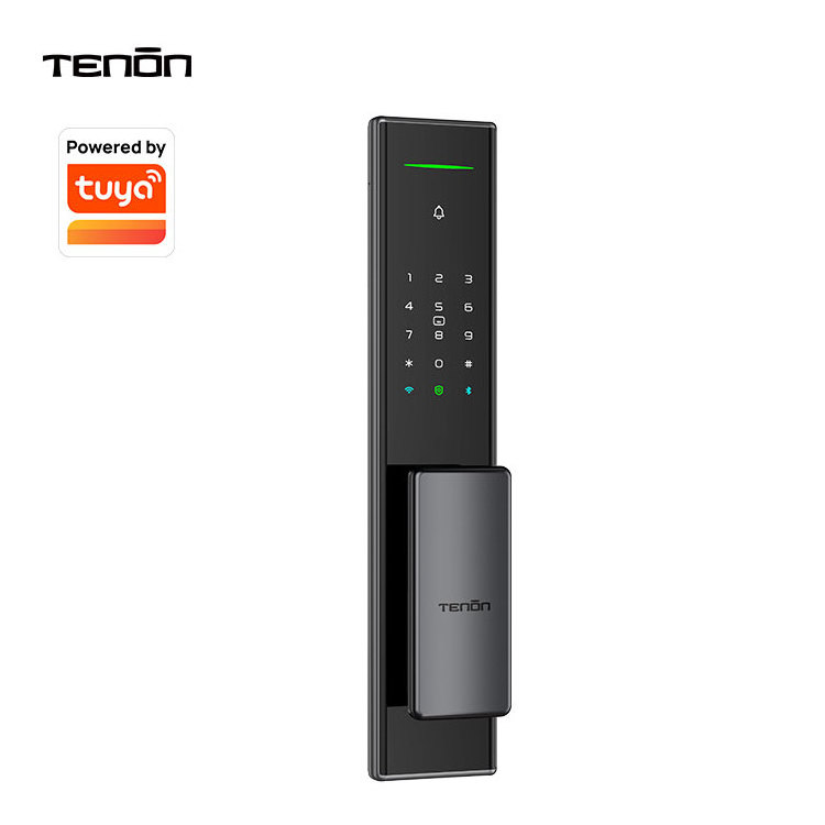 TENON A5 Push-pull Keyless Automatic Electronic Keypad Digital Intelligent Lock Double Side Fingerprint Door Lock Smart Lock