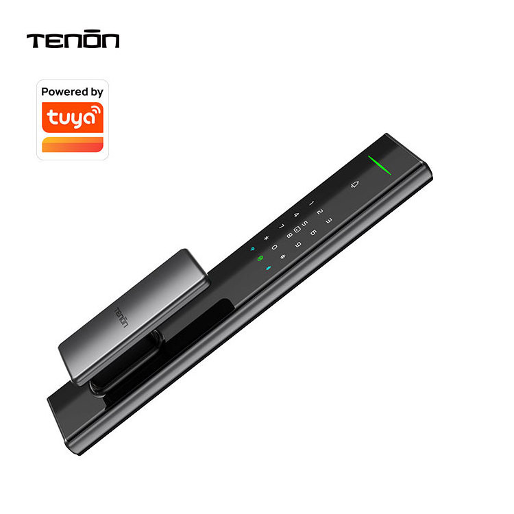 Tenon A5 Security Tuya App Digital Password Fingerprint Lock Smart Keyless Automatic Electronic Push Pull Smart Door Lock