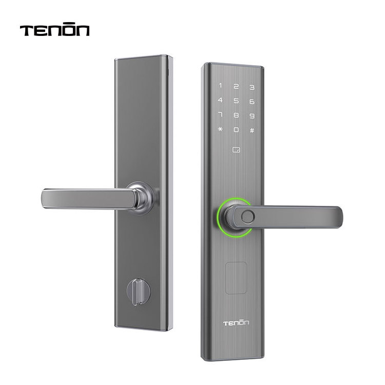 High Security Intelligent Electronic Tuya Finger Print Aquara Smart Door Lock Keyless Digital Code Rfid Card Smart Handle Lock