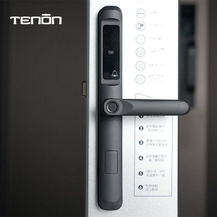 Tenon K9 Digital Keypad Handle Lock Security Intelligent Keyless Tuya Smart Fingerprint Passcode Slim Door Lock