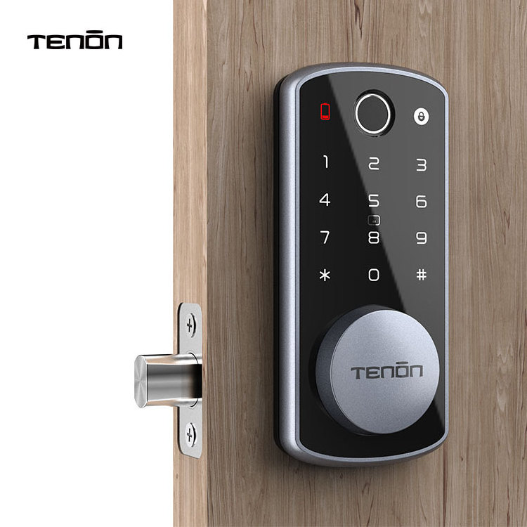 TENON K7 Mini Keypad Password Smart Biometric Finger Print Lock Door Keyless Deadbolt Smart Lock With Sensor Latch