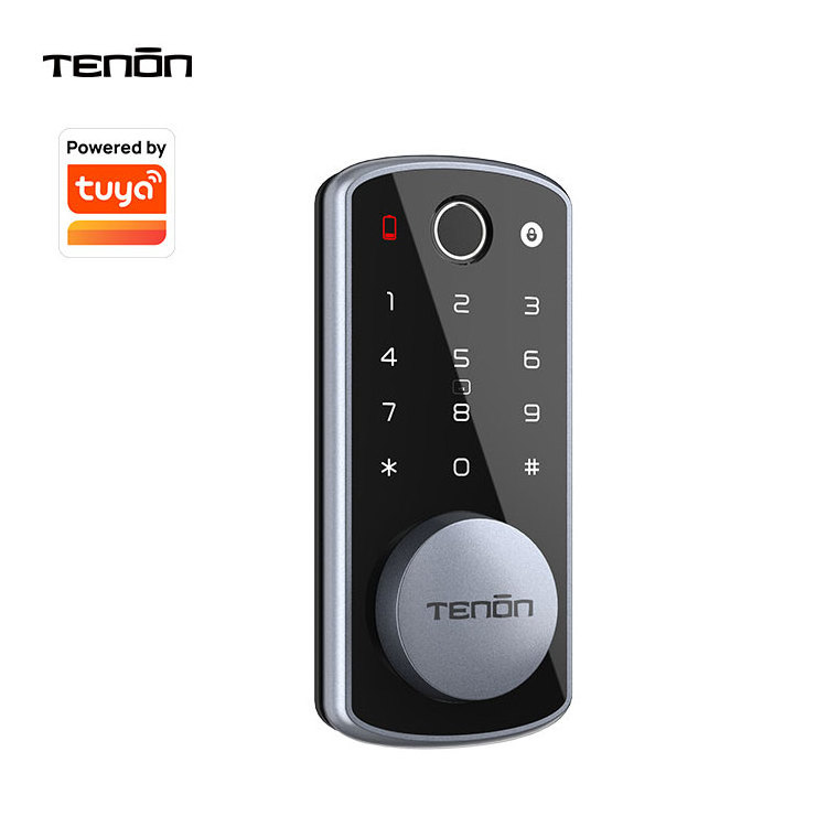 TENON K7 Password Biometric Fingerprint Lock Door Bluetooth Tuya Mobile App Security Digital Smart Lock Deadbolt