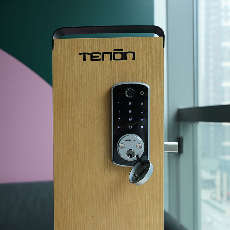 TENON K7 Password Biometric Fingerprint Lock Door Bluetooth Tuya Mobile App Security Digital Smart Lock Deadbolt