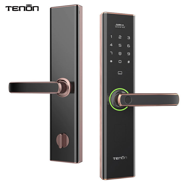 Home Keyless Entrance Door Lock Electric Slim Double-side Fingerprint Smart Door Lock One Time Password