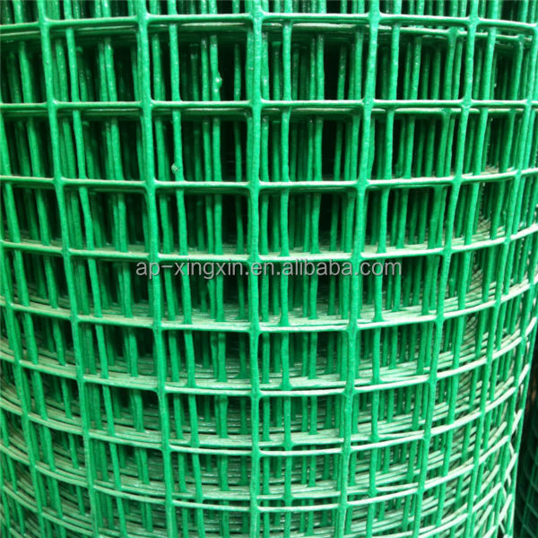 Cheap PVC coated welded wire mesh used in bird/ rabbit/ little dog cages, welded wire fence mesh rolls (J - 010)