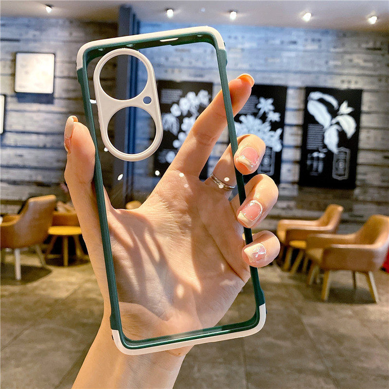 Luxury Color Acrylic TPU Case for Huawei P30 P40 P50 Pro Mate30 Mate 40 Nova 7 8 Magic 3 Transparent Shockproof Cover