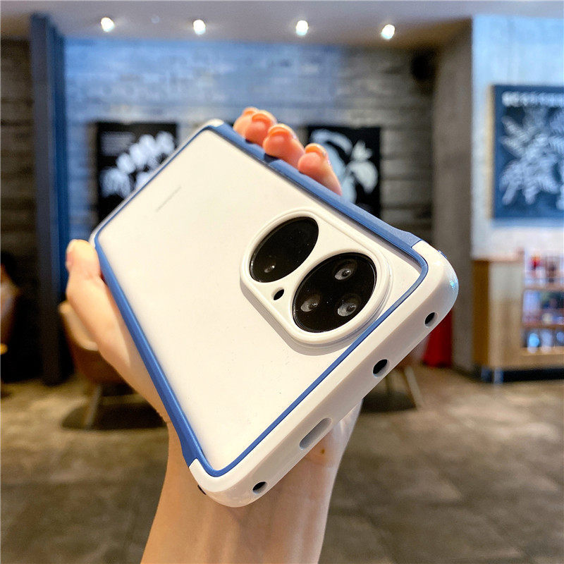 Luxury Color Acrylic TPU Case for Huawei P30 P40 P50 Pro Mate30 Mate 40 Nova 7 8 Magic 3 Transparent Shockproof Cover