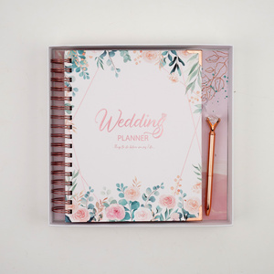 leather journal Luxury Custom Binder Wed Planner Set white My Wedding Planner Book