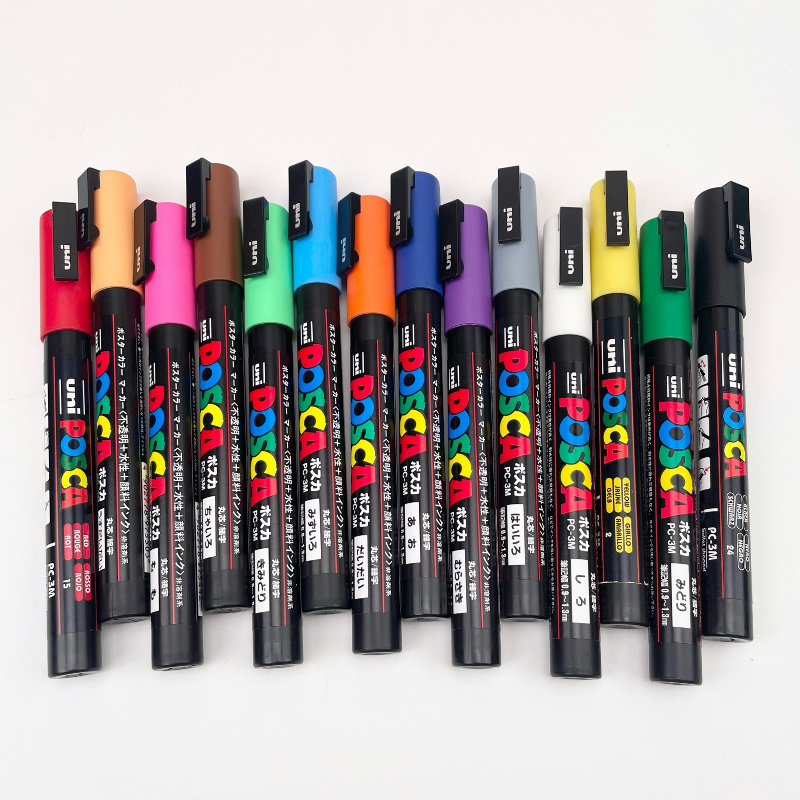 custom journal Uni Posca Paint Marker Pen - Medium Point Uni Posca Poster Color Marker - Set