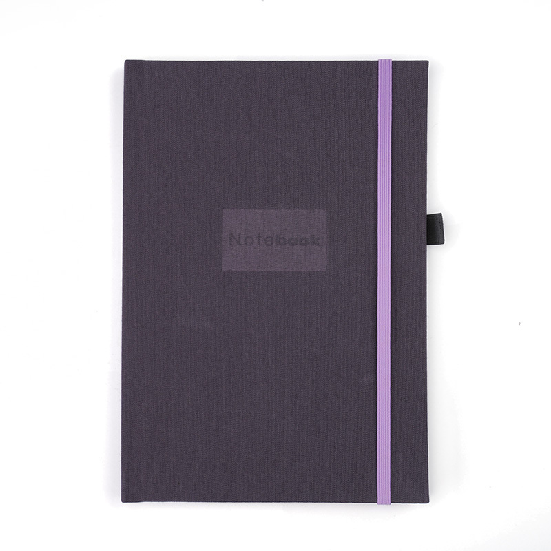 Simple Fresh Series Clash Color Elastic Closure  Notebook Stitching Leather Pen Loop 2023 Notebook