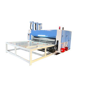 Double color flexo printer slotter rotary die cutting carton box making machine