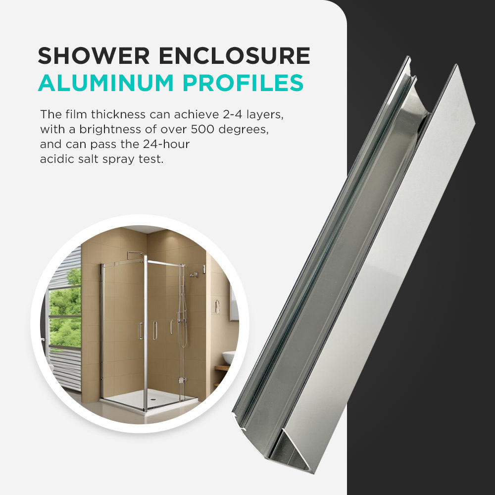 Anodized Black Aluminum Protect Your Shower Enclosure from Moisture Weather-Resistant Aluminum Trims for Wet Areas in Bathrooms