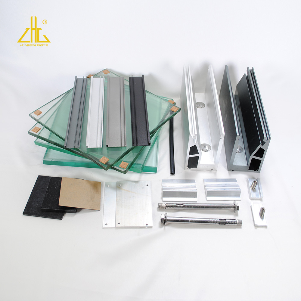 Aluminium U Shape Channel For Glass Railing Profile ,Big size Aluminum Glass Railing Profile With LED Light