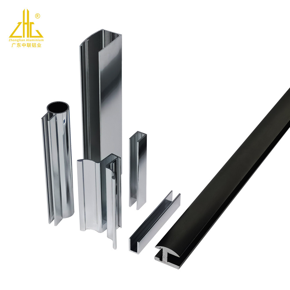 Bathroom Strong and Reliable Components 500 Brightness Polishing Aluminum Profiles for Durable Shower Enclosures