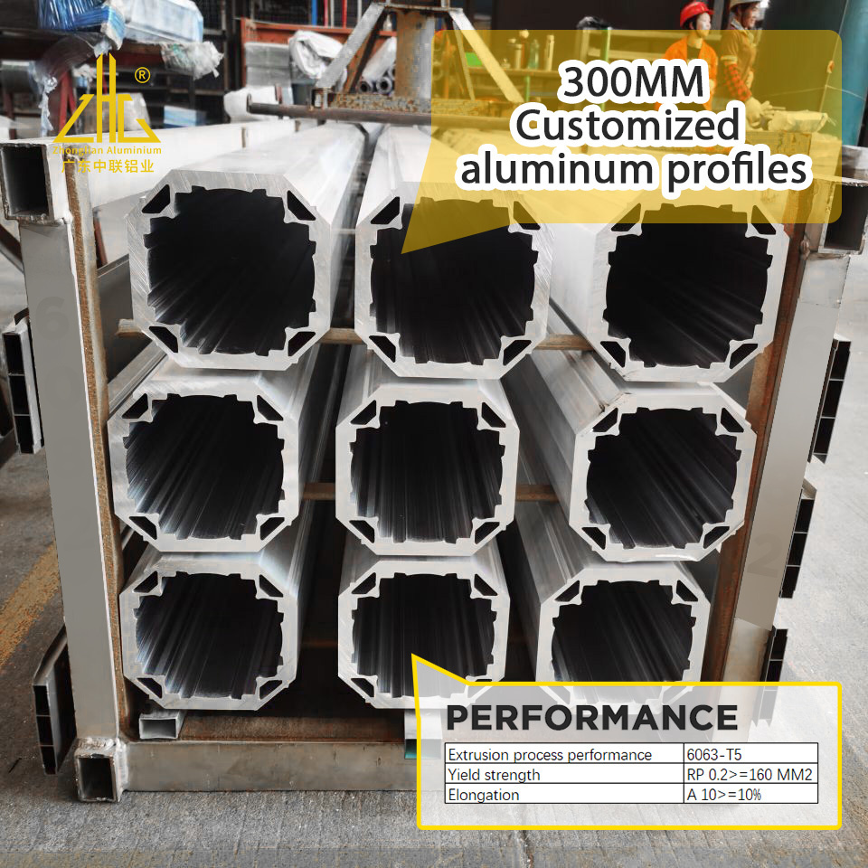 6063 Aluminum Profile Factory Custom Large Industrial Aluminium Extrusion , Extruded Industrial Aluminium Profile 6061 6082