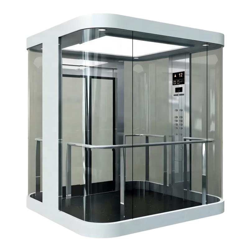 Residential Home Elevator Safety House Lift Panoramic /Hydraulic 2 Floor Stainless Steel Passenger Elevator