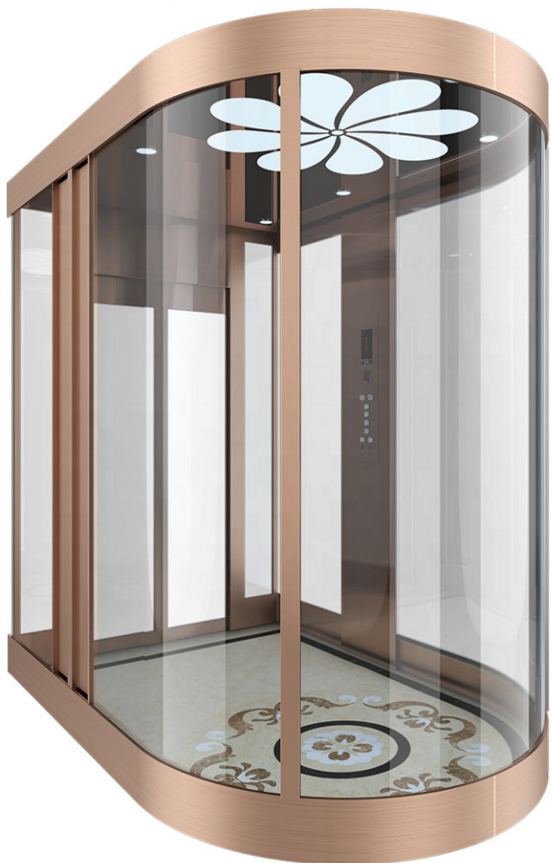 Modern Round Glass Panoramic Luxury Sightseeing Elevator For The Home indoor and outdoor