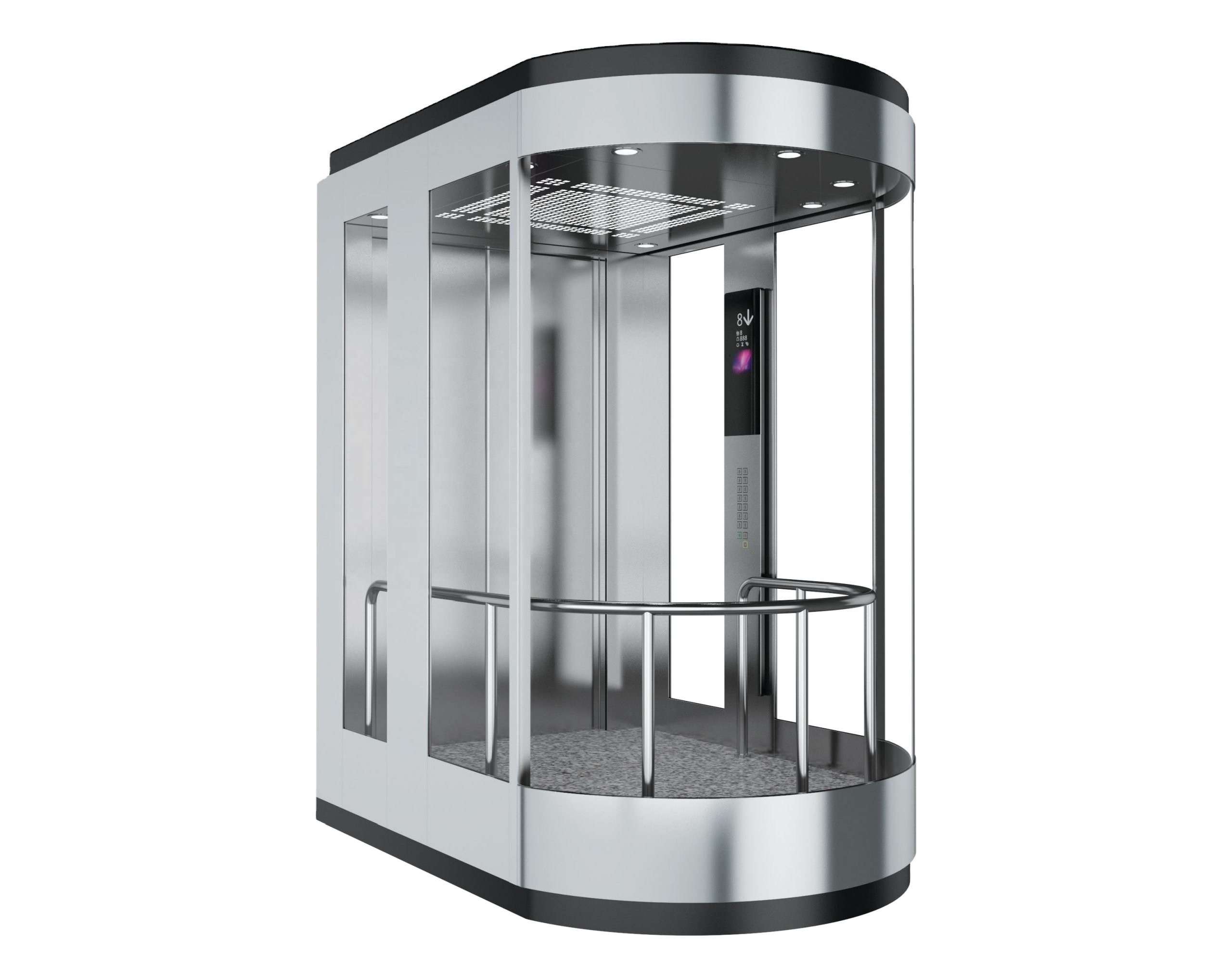 Modern Round Glass Panoramic Luxury Sightseeing Elevator For The Home indoor and outdoor