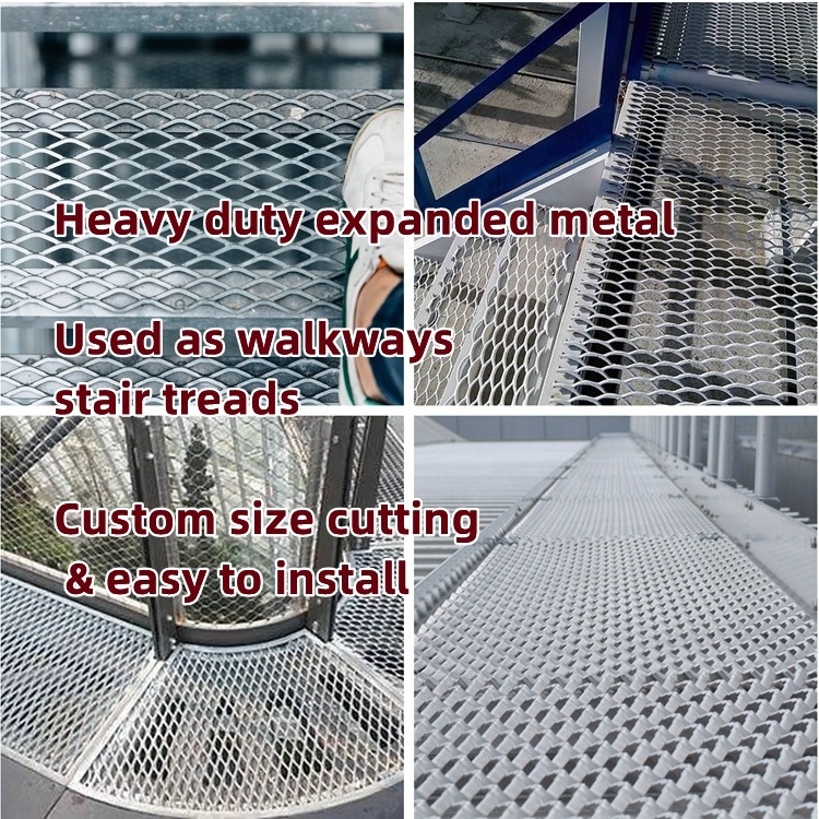 Factory Wholesale Galvanized Expanded Metal Steel Mesh With Frame For Stair Floor