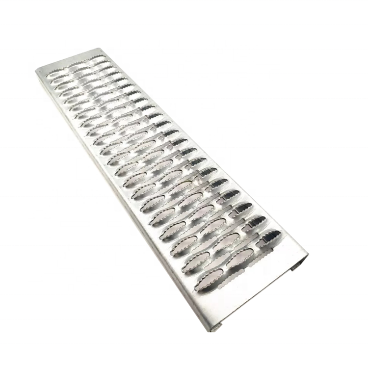 Factory Wholesale Metal Stair Tread Safety Grating  Aluminum Perforated Anti-skid Stair Tread