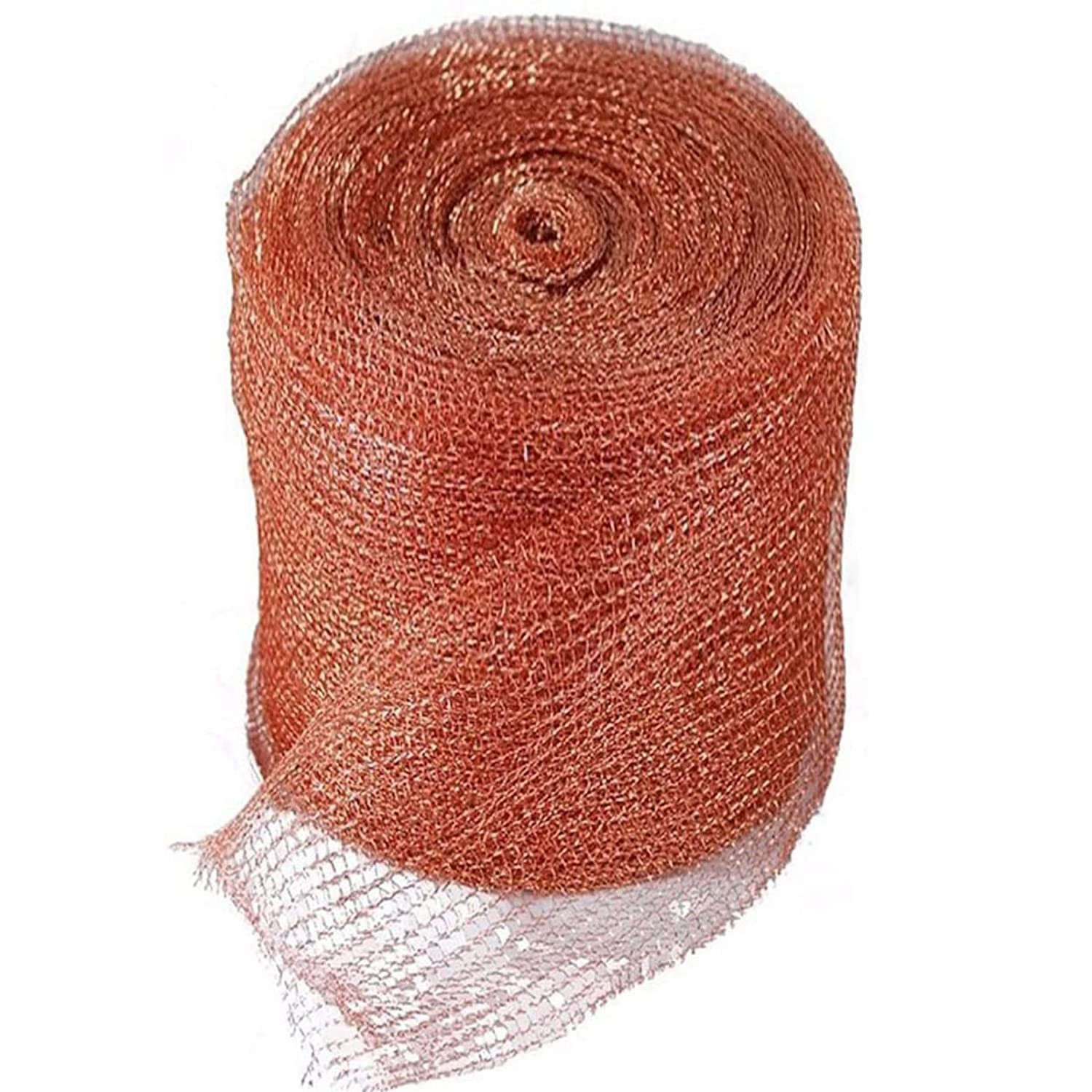 Copper Mesh Roll Pure Copper Wire Mesh Stuff-fit Wire Mesh for Gap Copper Blocker Fill Fabric