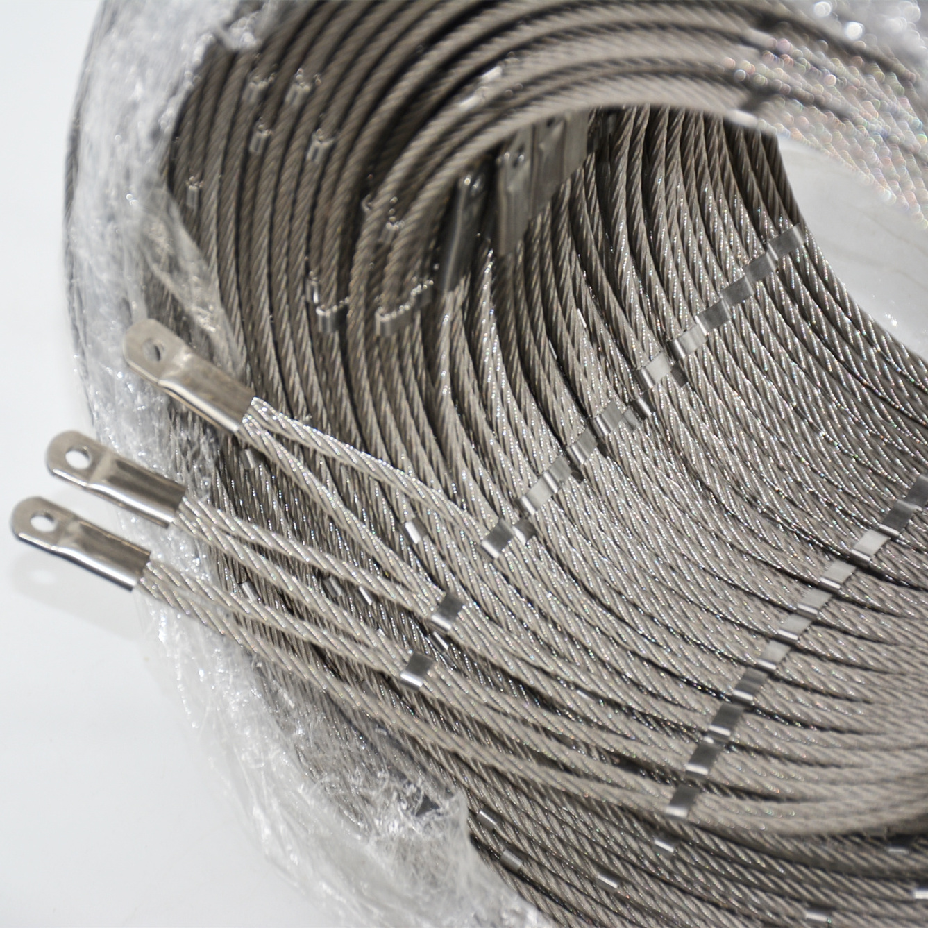 Factory 304 316 L High Strength Stainless Steel Cable Wire Rope Netting for Aviary Zoo Mesh Bird Cages Welded Mesh Weave Silver