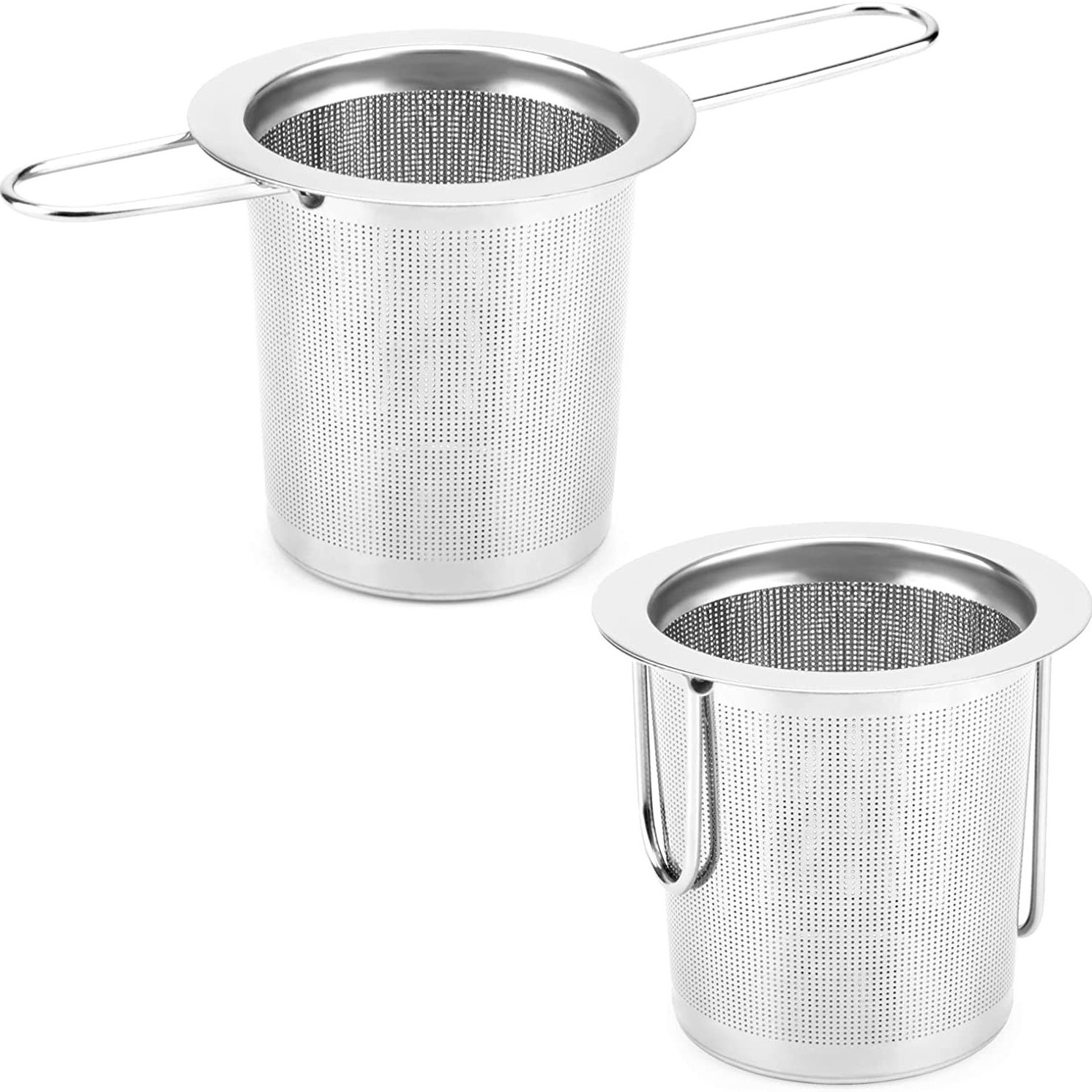 Stainless Steel Kitchen Filter Tea Infuser Tea Strainer Water Filter With Single Handles Green Tea Pot Filter