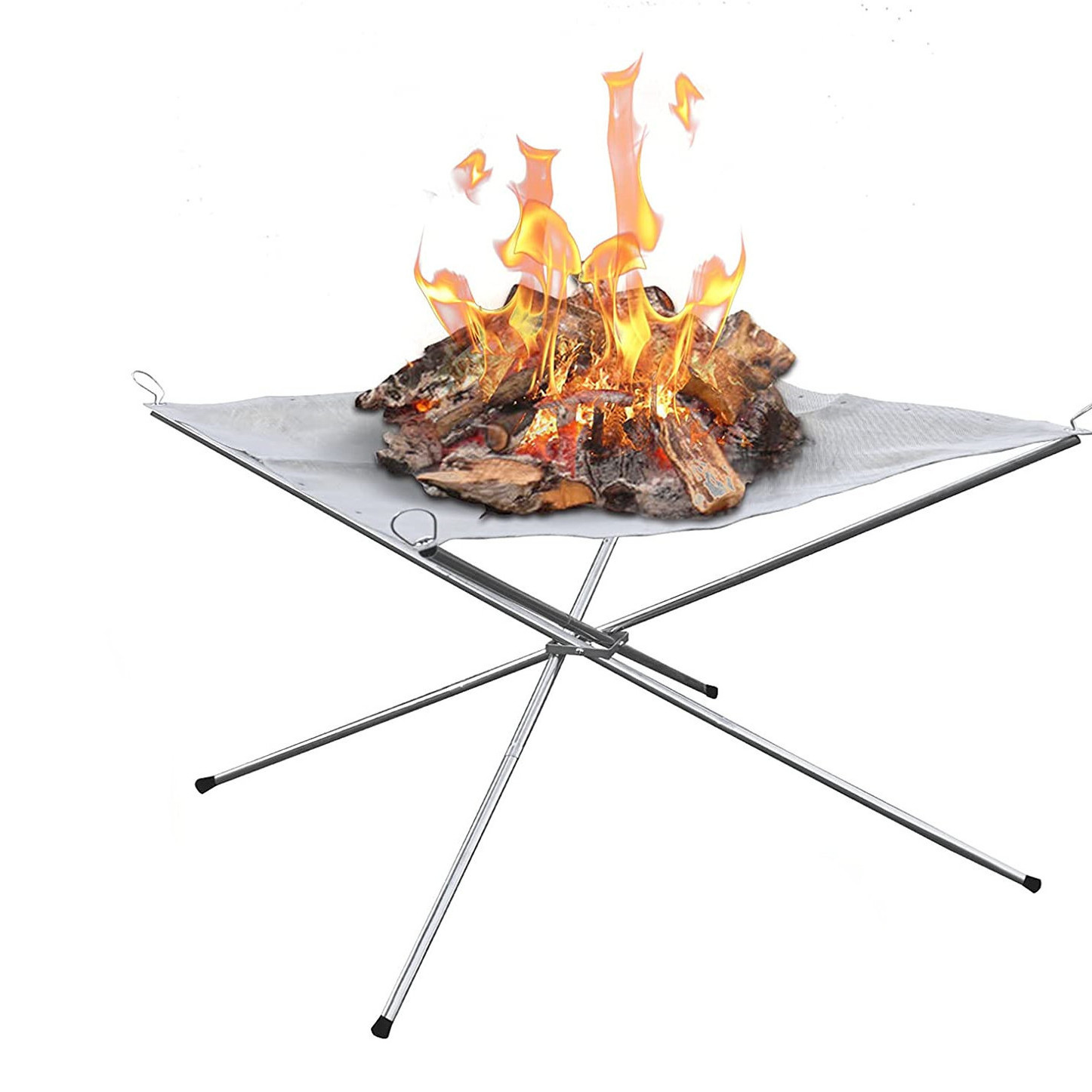 22 Inch collapsing stainless steel mesh fire pit in stock