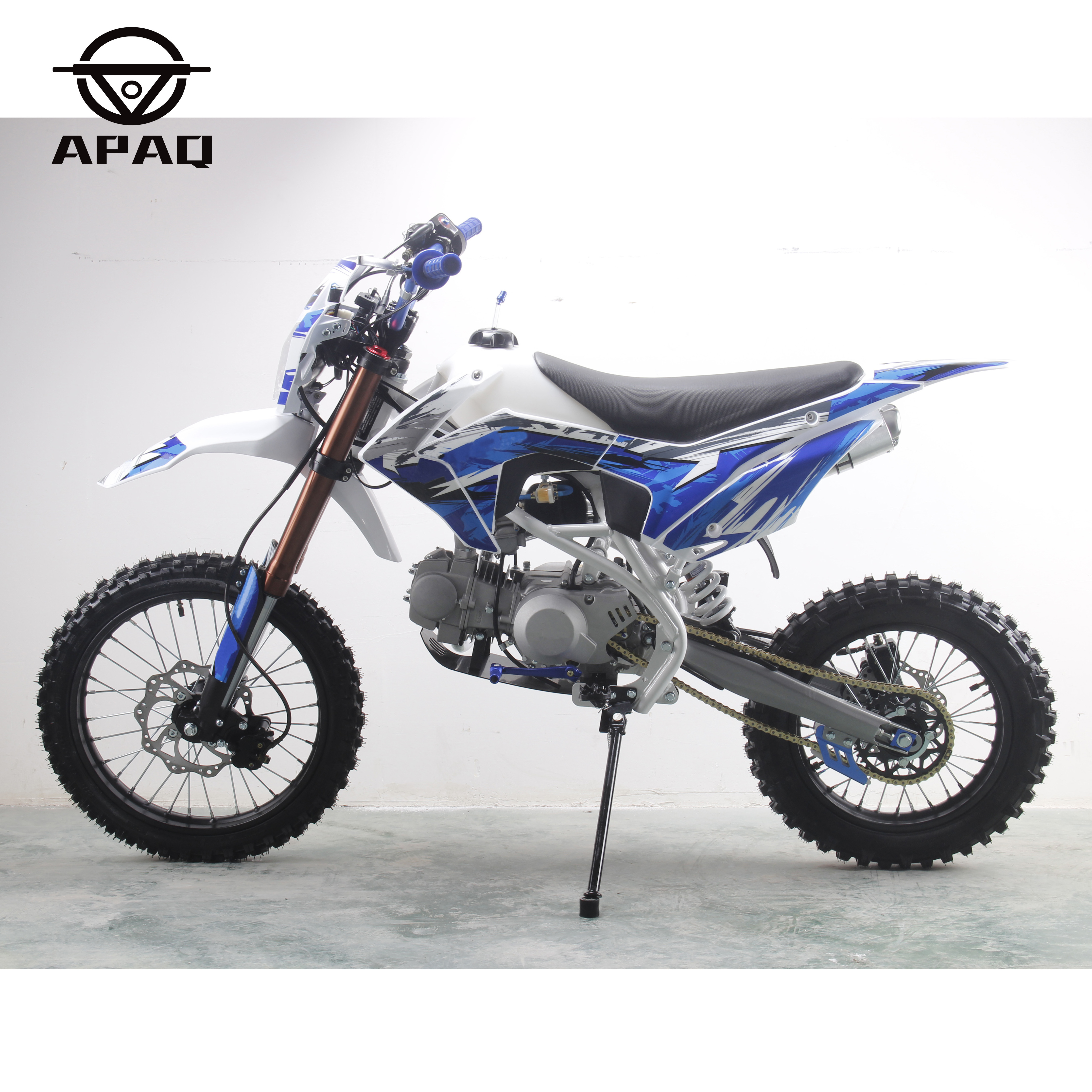 New 120cc/125cc Upside down Fork Dirt Bike with CDI Ignition Disc Brake F/R Gas Fuel Kick Start