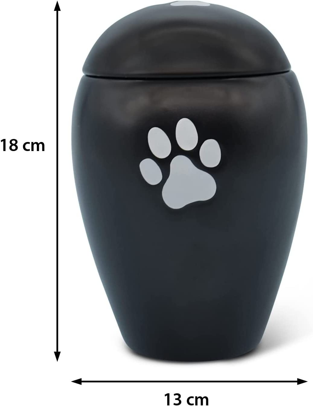 Graceful cat & dog urn for ashes with paw print pet urn made ceramics for dogs and cats 7