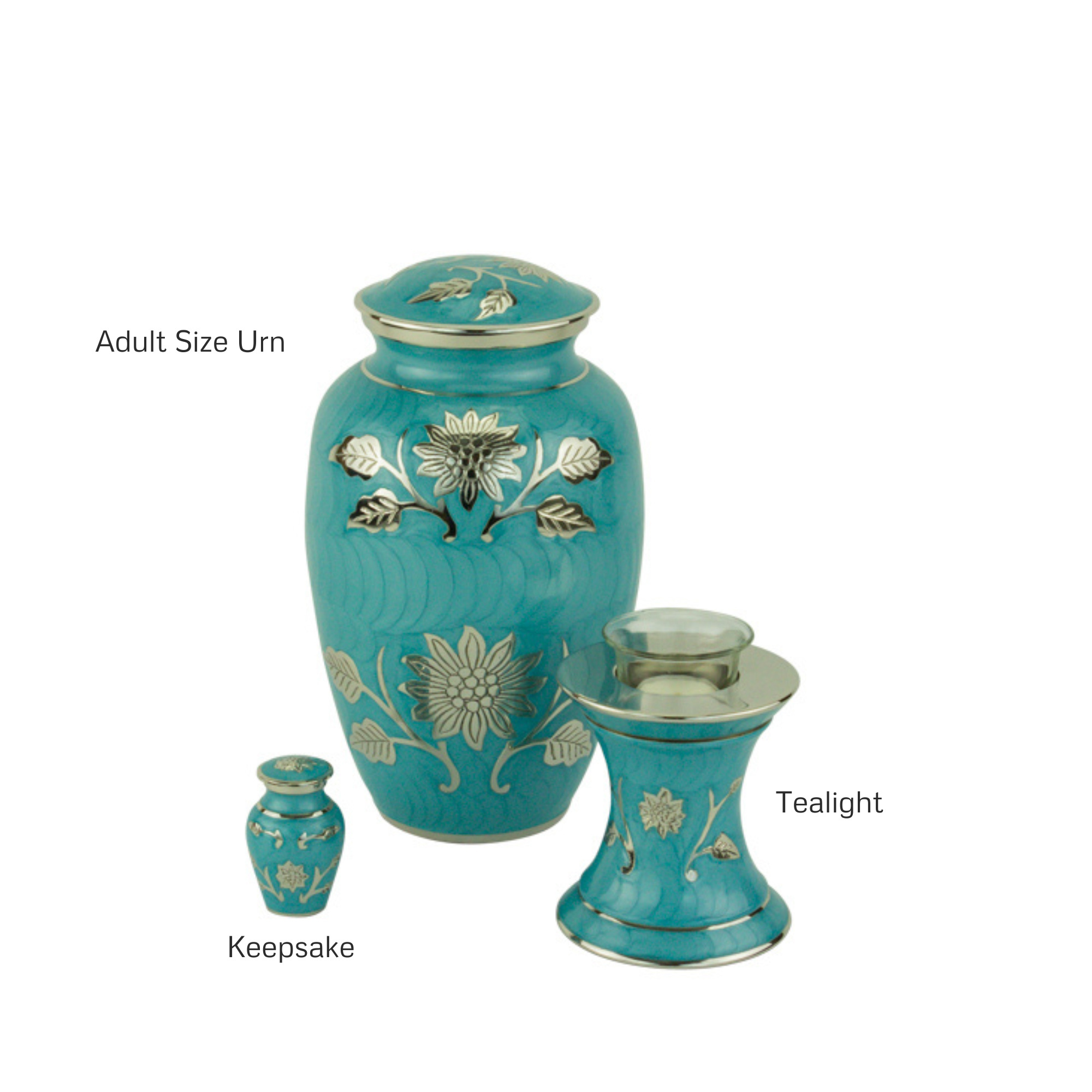 Grace Turquoise Tealight Urn The Grace Turquoise Tealight Urn can hold ashes