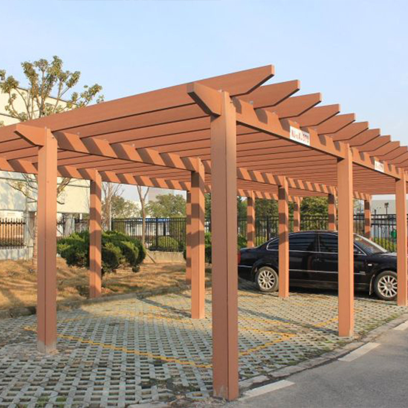 Cracking resistant wood plastic composite wpc pergola hollow beams for outdoor louver/ fencing/ screen/ railing/ gazebo