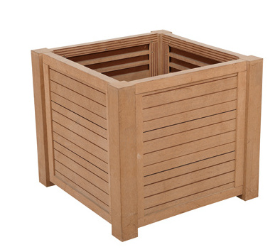 Decorative planter diy waterproof outdoor wood plastic composite flower pots garden box raised garden bed WPC composite planter