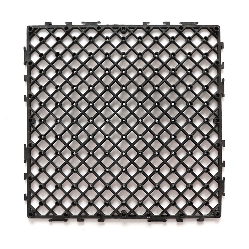 Interlocking Snap-in Easy Lock Recycled Plastic Grid Underlay Click Flooring Base For Composite Wood Plastic Wpc Deck Tiles