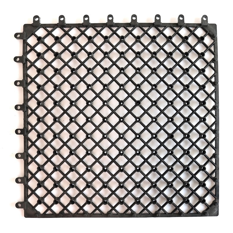 Interlocking Snap-in Easy Lock Recycled Plastic Grid Underlay Click Flooring Base For Composite Wood Plastic Wpc Deck Tiles