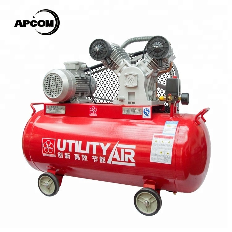 Low Noise APCOM Belt drive 3 phase 3 hp 3hp 2.2 kw 2.2kw piston air compressor