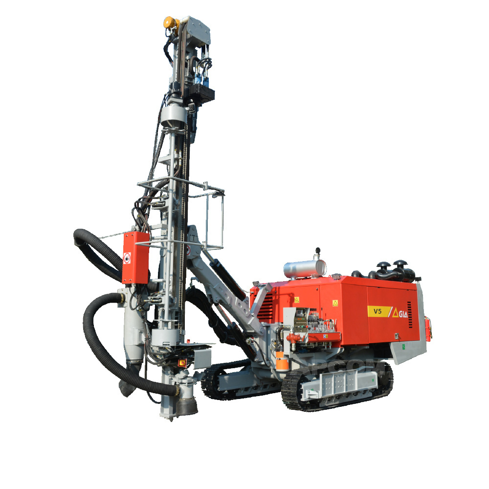 Drilling Rig Portable Pneumatic Crawler Rock APCOM V5 DTH Rotary Drilling Rig Drilling Diesel engine machines