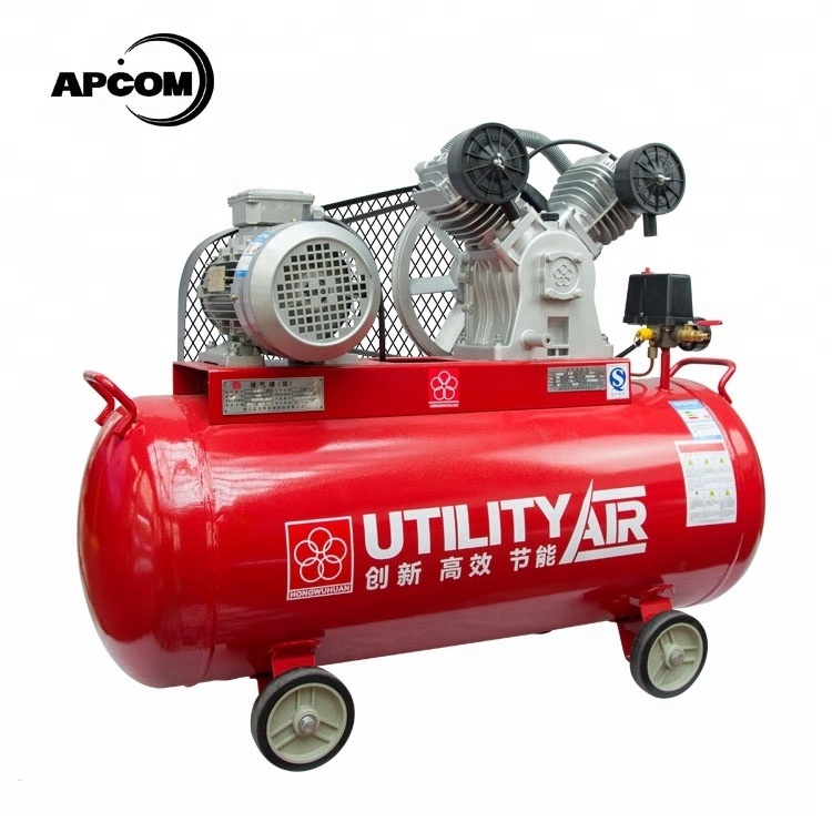 Low Noise APCOM Belt drive 3 phase 3 hp 3hp 2.2 kw 2.2kw piston air compressor