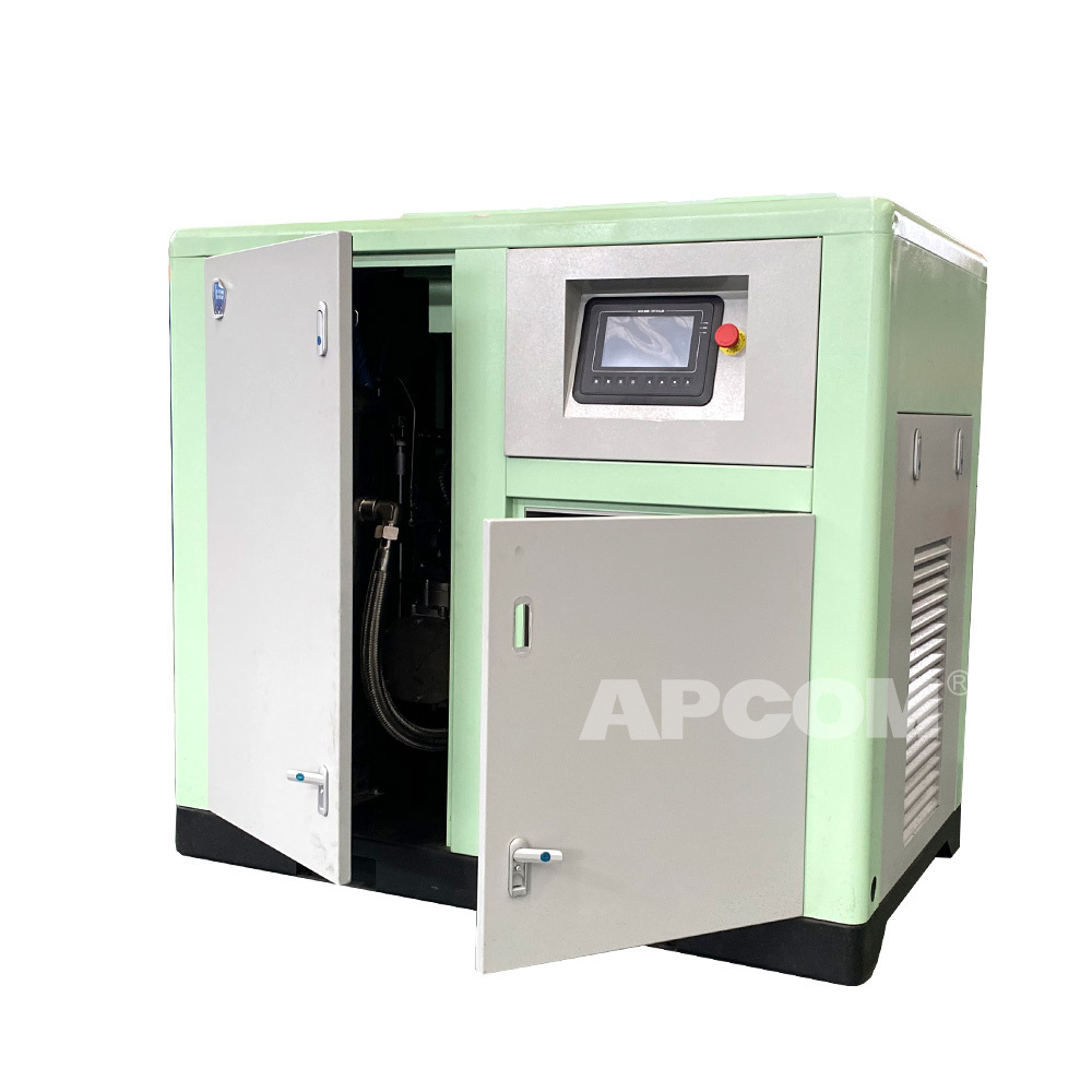 Big Highpressure Air Compressor High Pressure Oil Free Screw Air Compressor for power plant APCOM Low Noise